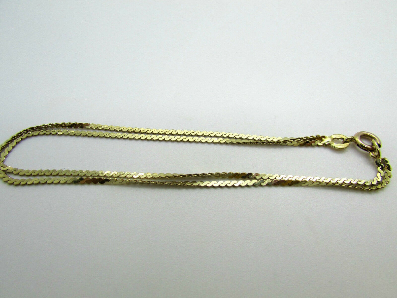 14K Yellow Gold Layered S-Chain Pretty Bracelet 2.6 Grams 7&quot; Long