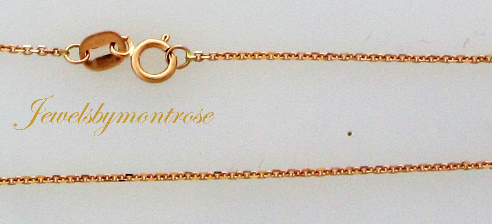 14K Pretty Rose Gold Diamond Cut 16 Inches Link Chain 1.5 Grams Made In Italy