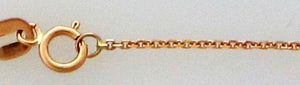 14K Pretty Rose Gold Diamond Cut 16 Inches Link Chain 1.5 Grams Made In Italy