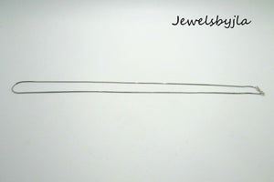 14K Pretty White Gold Square Foxtail Chain 18 Inches 2.4 Grams 1 Mm