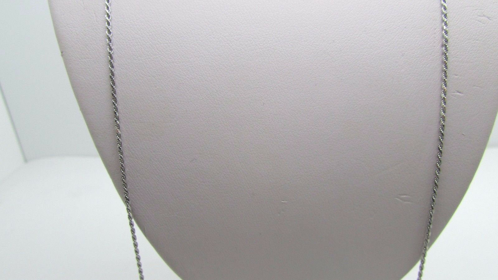 14K Pretty White Gold Rope Chain 24 Inches 3.7 Grams Made In Italy