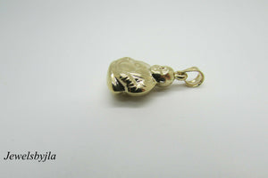 14K Pretty Yellow Gold Puffed Buddha Pendant 1.6 Grams