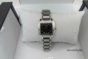 Tissot Women&#39;s T02128554 T-Wave Black Diamond Dial Watch Brand New In Box!