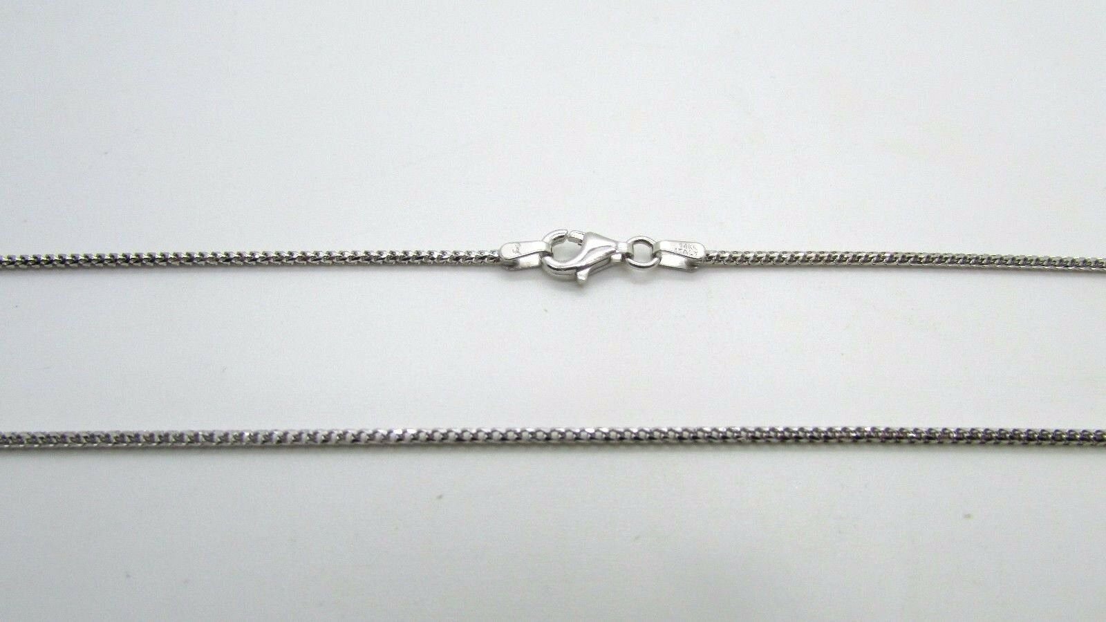 14K Pretty White Gold Square Wheat Chain 30 Inches 7.5 Grams Made In Italy