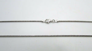 14K Pretty White Gold Square Wheat Chain 30 Inches 7.5 Grams Made In Italy