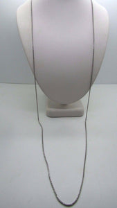 14K Pretty White Gold Square Wheat Chain 30 Inches 7.5 Grams Made In Italy