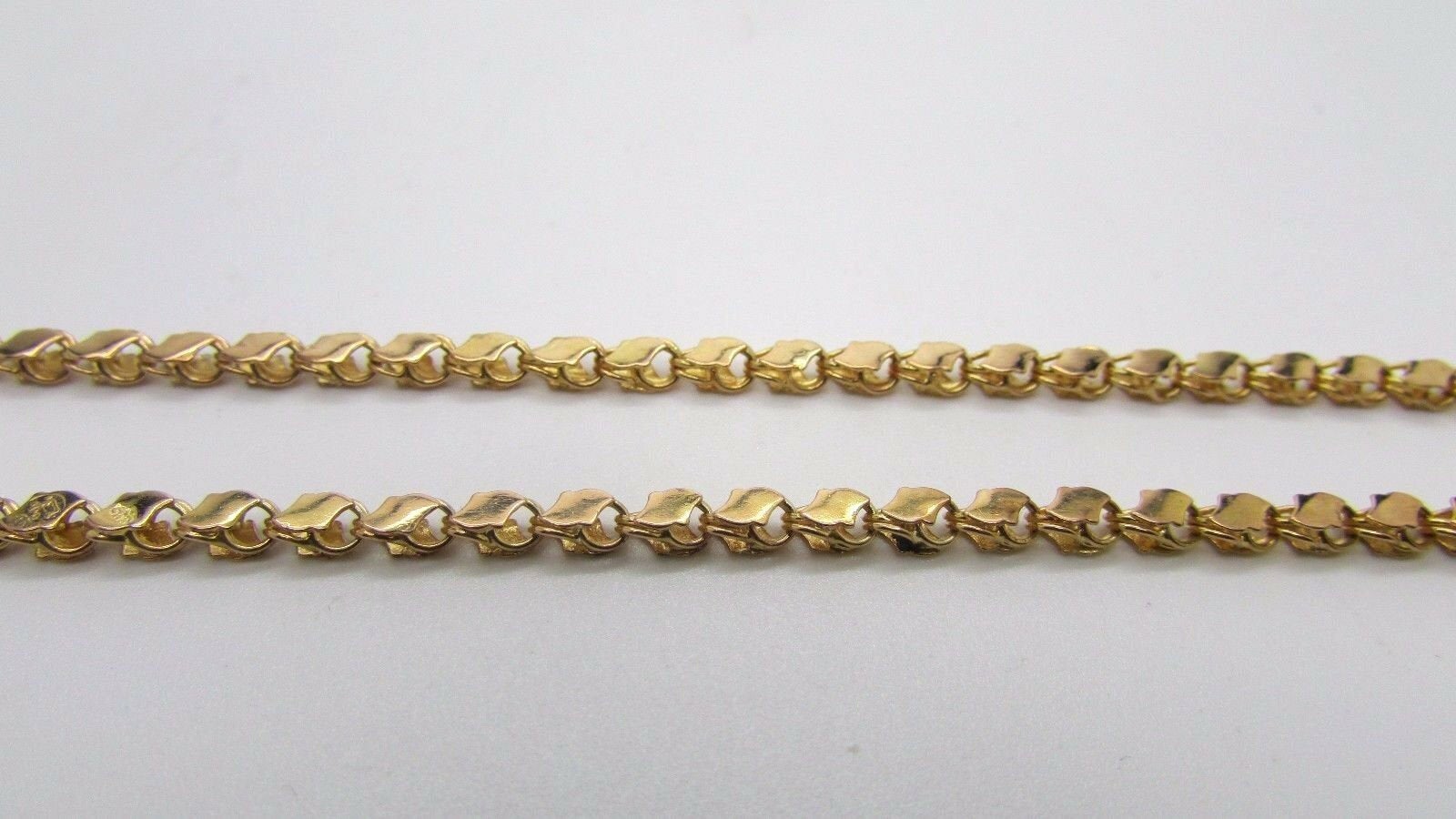 21K Pretty Yellow Gold Diamond Cut Kordon Chain 24 Inches 32 Grams