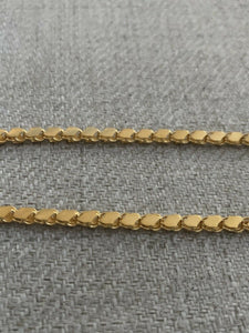 21K Pretty Yellow Gold Diamond Cut Kordon Chain 24 Inches 32 Grams