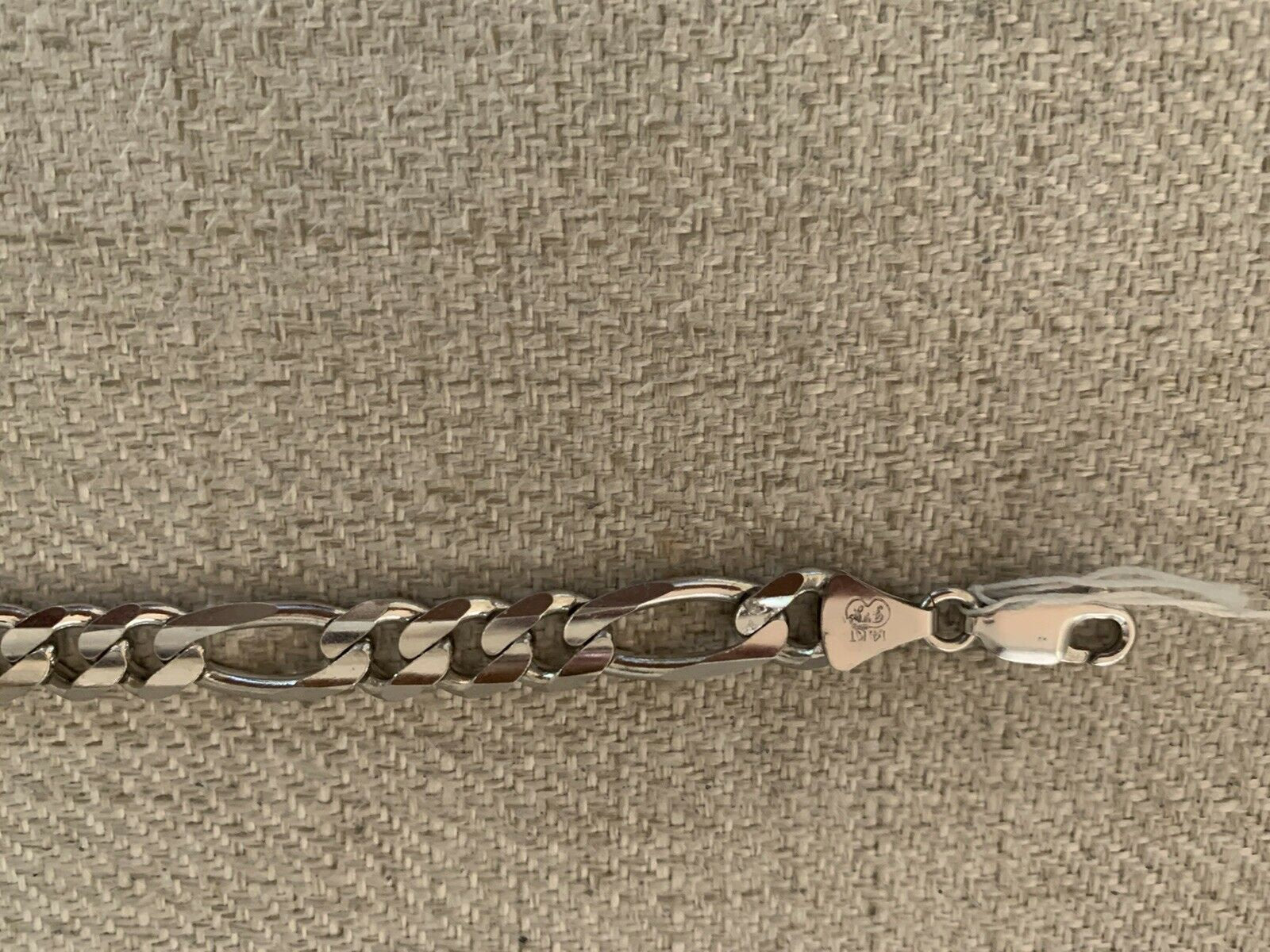 14K White Gold Beautiful Thick White Gold MenS Figueroa Bracelet 22 Grams