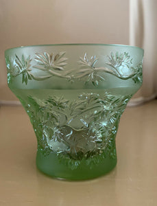 Lalique French Coupelle Mint Coriandre (Corriander) Bowl/Candle Holder Brand New