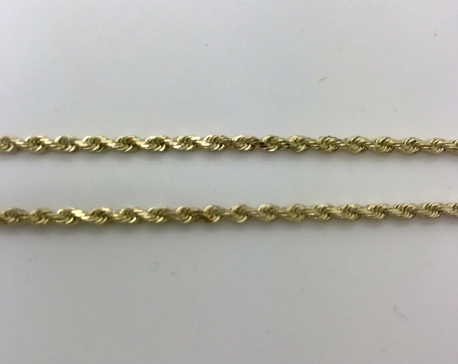 14K Pretty Yellow Gold Rope Chain 18 Inches 9.2 Grams 2 Mm