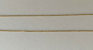 14K Pretty Yellow Gold Diamond Cut Tight Link Chain 20 Inches 1.5 Grams