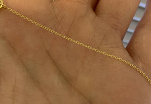 14K Pretty Yellow Gold Diamond Cut Tight Link Chain 20 Inches 1.5 Grams