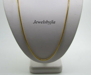 14K Pretty Yellow Gold Diamond Cut Foxtail Chain 8 Grams 18&quot; Italy
