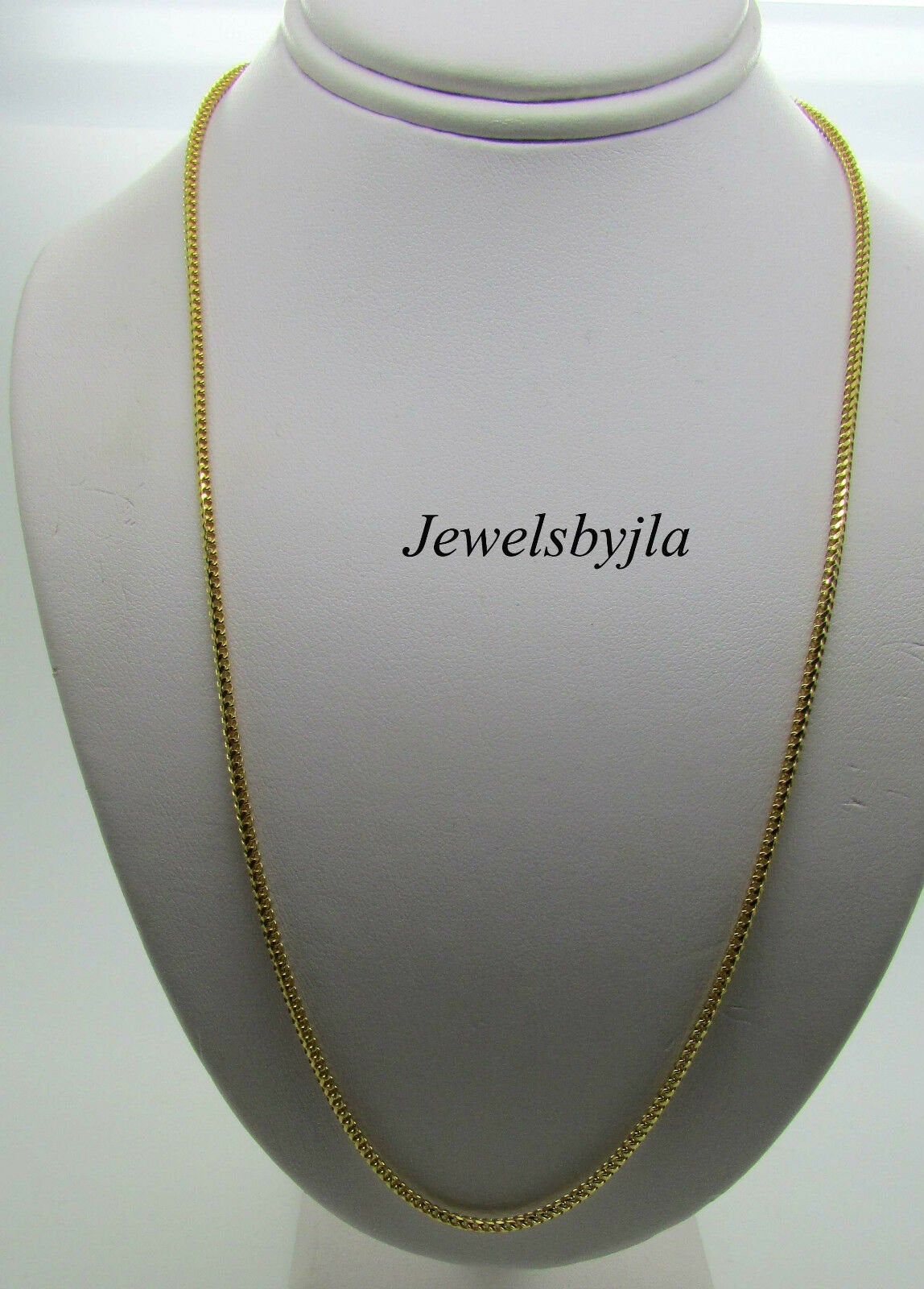 14K Pretty Yellow Gold Diamond Cut Foxtail Chain 8 Grams 18&quot; Italy