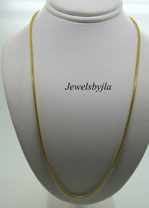 14K Pretty Yellow Gold Diamond Cut Foxtail Chain 8 Grams 18&quot; Italy