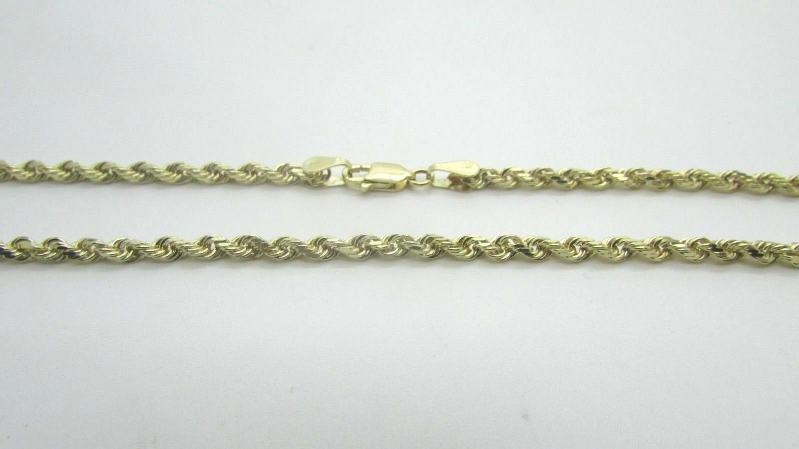 14K Pretty Yellow Gold Rope Chain 30 Inches 21.3 Grams 3Mm