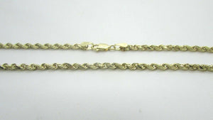 14K Pretty Yellow Gold Rope Chain 30 Inches 21.3 Grams 3Mm