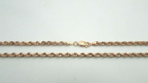 14K Pretty Rose Gold Rope Chain 28 Inches 21.3 Grams 3Mm