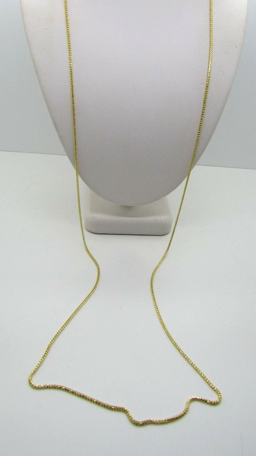 14K Pretty Yellow Gold Square Foxtail Chain 30 Inches 8.3 Grams Made In Italy