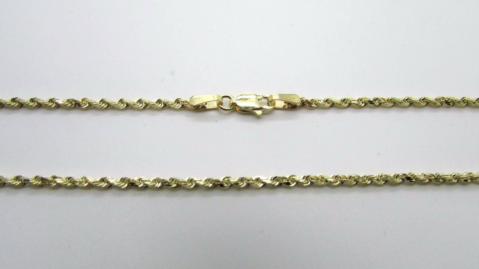 14K Pretty Yellow Gold Rope Chain 22 Inches 5.6 Grams 2 Mm