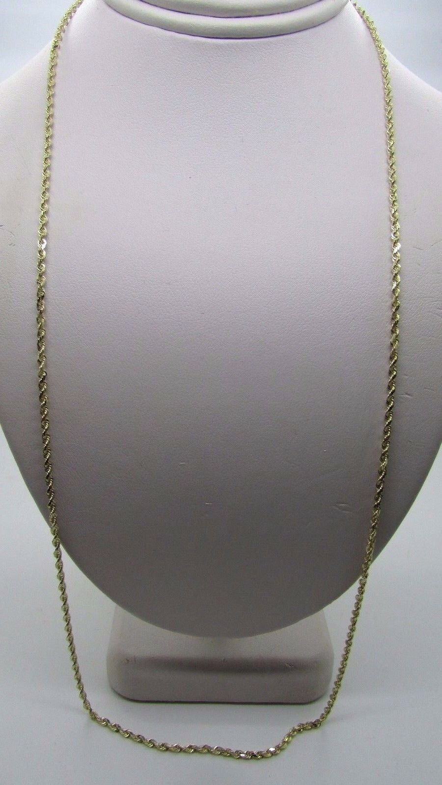 14K Pretty Yellow Gold Rope Chain 22 Inches 5.6 Grams 2 Mm
