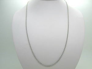 14K White Gold Link Chain 16 Inches 2.5 Grams Made In Italy.