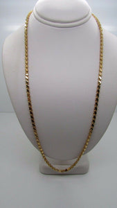 22K Pretty Yellow Gold Diamond Cut Kordon Chain 20 Inches 15 Grams