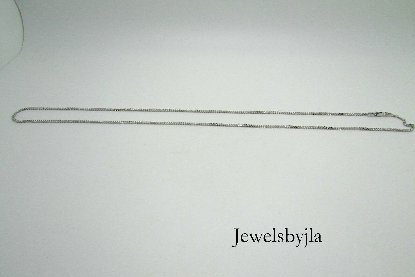 14K Pretty White Gold Foxtail Chain 24 Inches 6 Grams Made In Italy