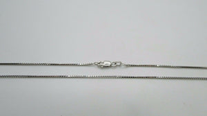 14K Pretty White Gold Box Chain 18 Inches 3.20 Grams