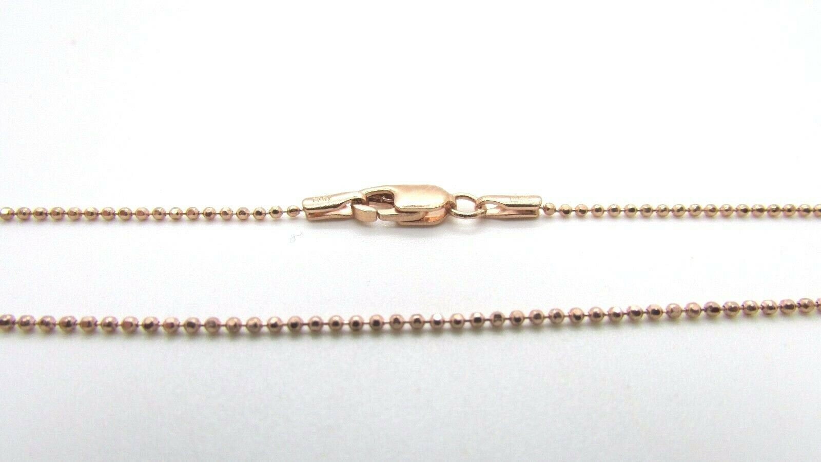 14K Pretty Rose Gold Ball Chain 24 Inches 2.5 Grams Made In Italy