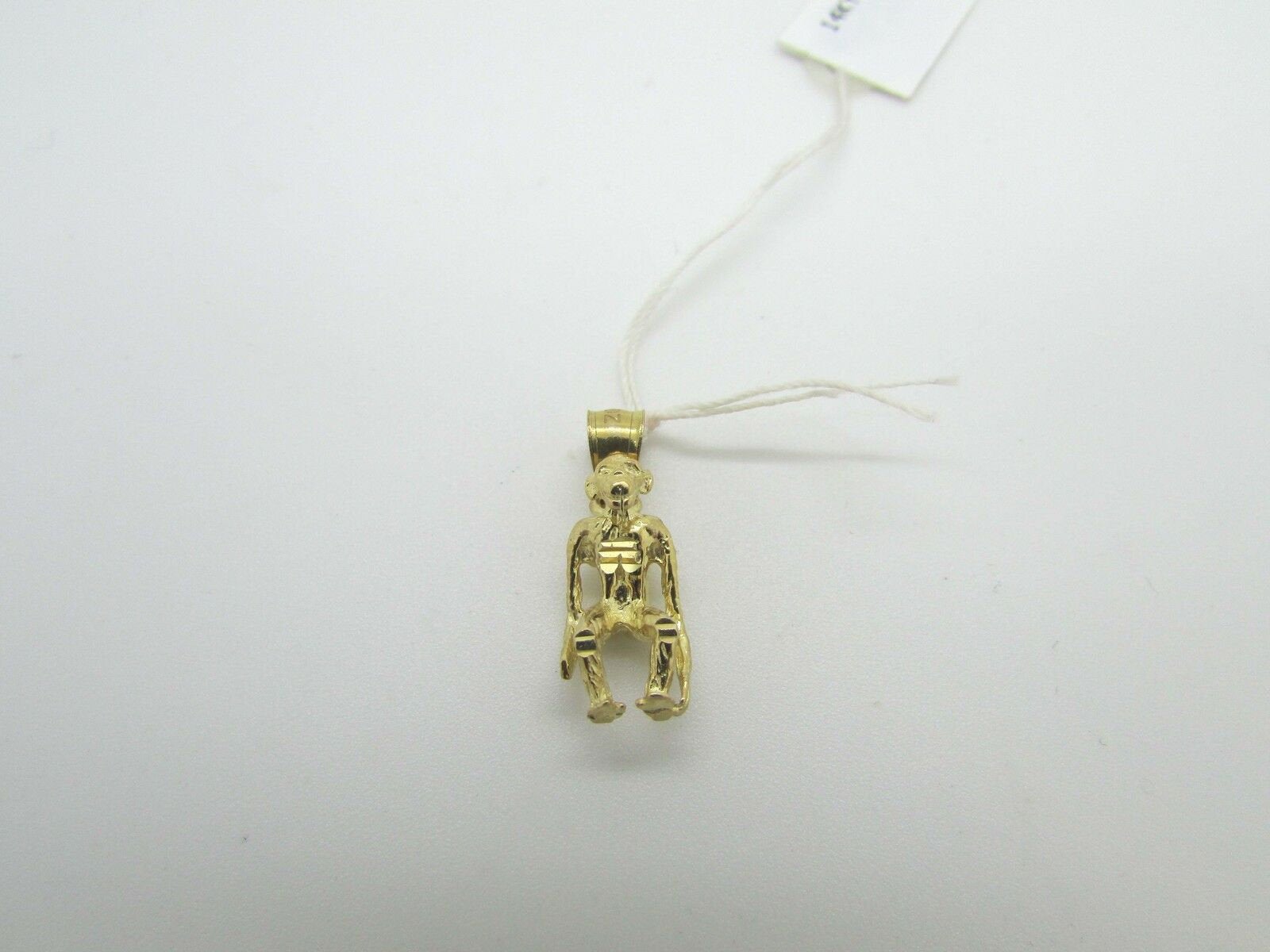 14K Yellow Gold Sitting Monkey Body Charm/Pendant 2 Grams