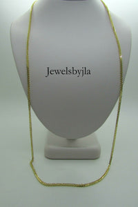14K Pretty Yellow Gold Foxtail Chain 24 Inches 7.1 Grams Made In Italy