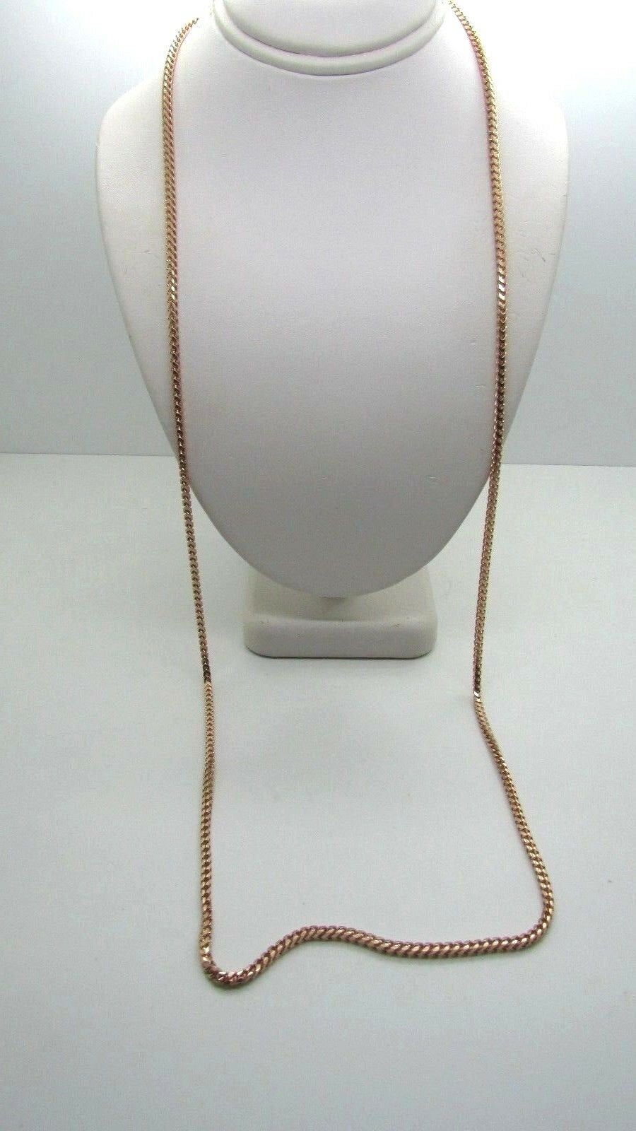 14K Rose Gold Square Wheat Chain 30 Inches 27.4 Grams 2.5 Mm Wide