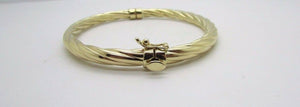 14K Pretty Yellow Gold Thick Twisted Bracelet 7.8 Grams