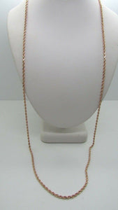 14K Pretty Rose Gold Diamond Cut 26 Inches Rope Chain 12.1 Grams