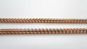 14K Rose Gold Square Wheat Chain 26 Inches 57.6 Grams 4.5 Mm Wide