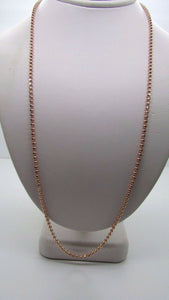 14K Pretty Rose Gold Moon Cut Chain 18 Inches 9.2 Grams 2.4 Mm