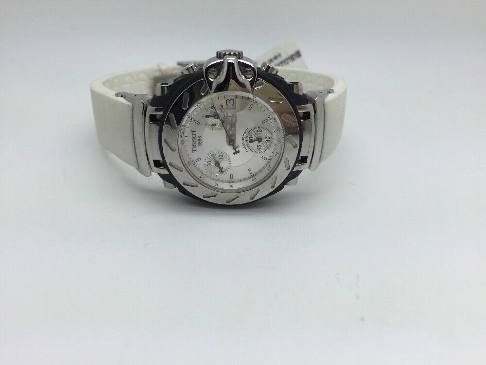 Tissot T0112171710100 Ladies Watch T-Race Analog Chronograph Silver Dial Rubber