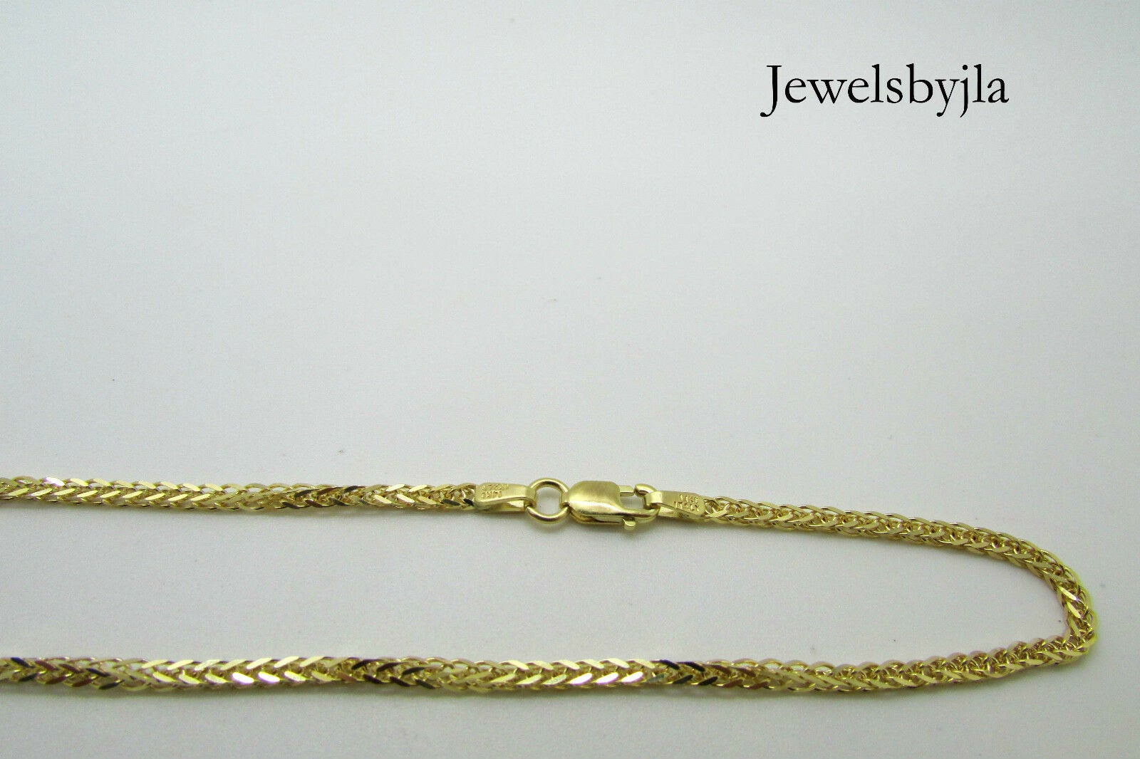 14K Pretty Yellow Gold Foxtail Chain 20 Inches 6.5 Grams Made In Italy
