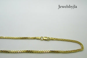 14K Pretty Yellow Gold Foxtail Chain 20 Inches 6.5 Grams Made In Italy