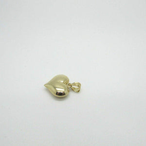 14K Pretty Yellow Gold 3-D Puffed Heart Pendant 0.7 Grams