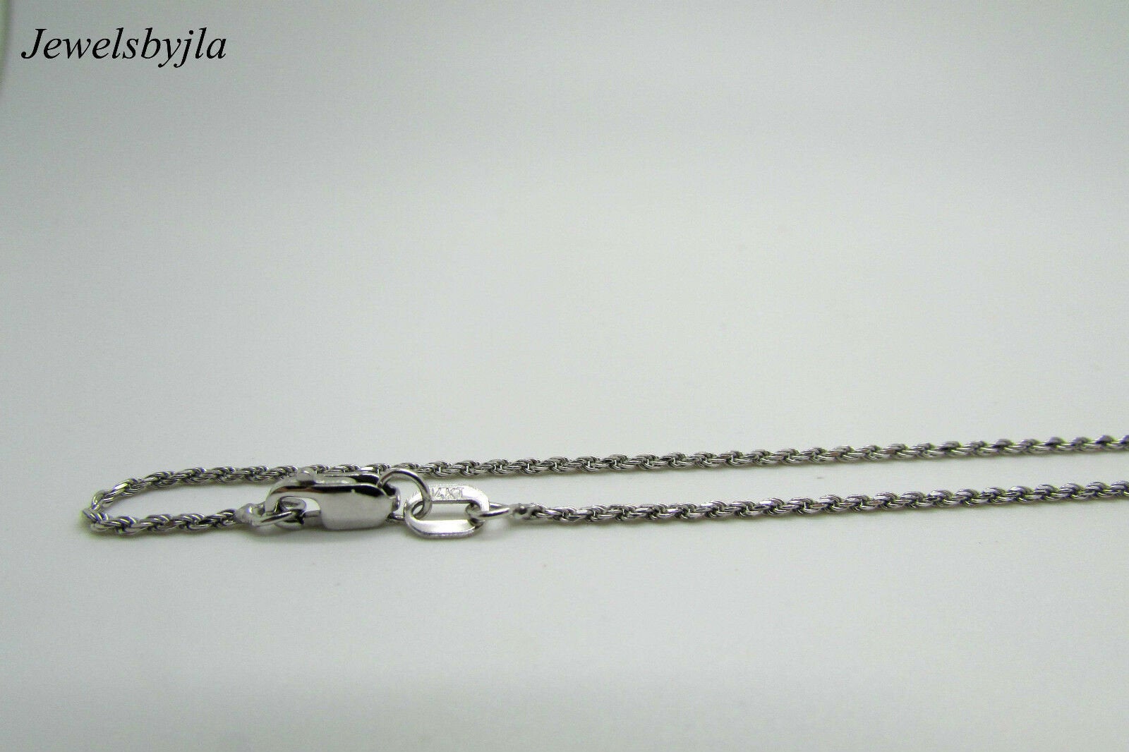 14K White Gold Pretty Rope Chain 18 Inches 3 Grams