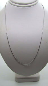 14K Pretty White Gold Tight Link Chain 16 Inches 2.2 Grams .85 Mm Italy