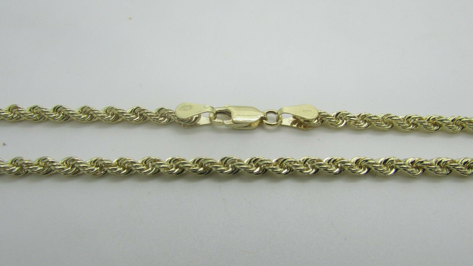 14K Pretty Yellow Gold Rope Chain 26 Inches 18 Grams 3Mm
