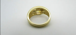 14K Pretty Yellow Gold Citrine Ring Oval Shape Ladies 6.5 Grams