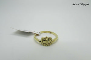 14K Yellow Gold Ladies Pretty Claddagh Ring Size 6.75 Weight 2.5 Grams