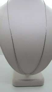 14K Pretty White Gold Tight Link Chain 18 Inches 2.4 Grams .90 Mm Italy