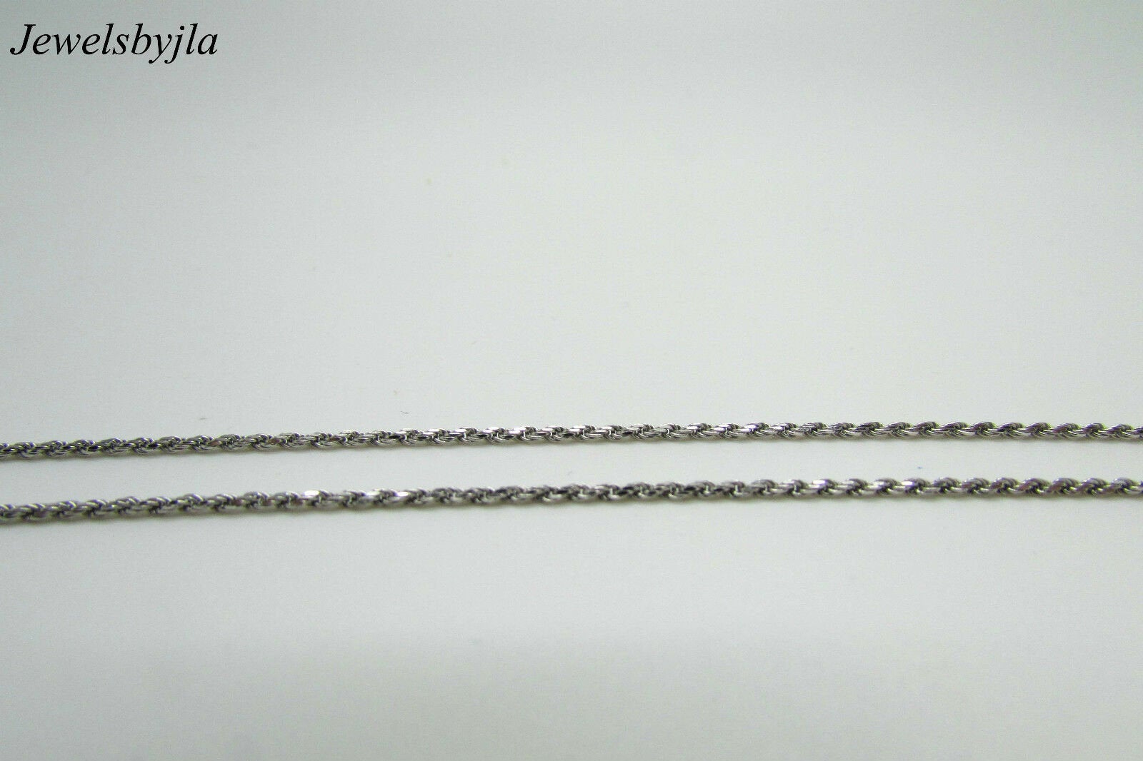 14K White Gold Pretty Rope Chain 18 Inches 4 Grams