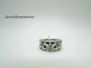 18K White Gold Ladies Ring Bezel And Pav Diamonds 0.40 Cts